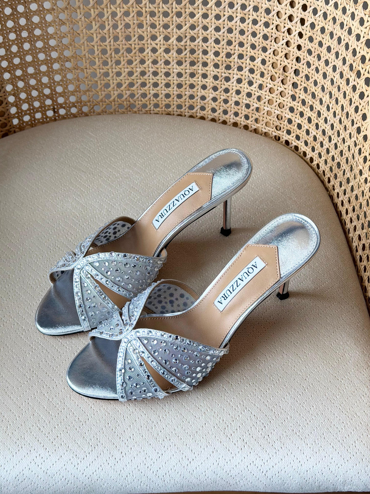 Aquazzura Crystal Lover mules