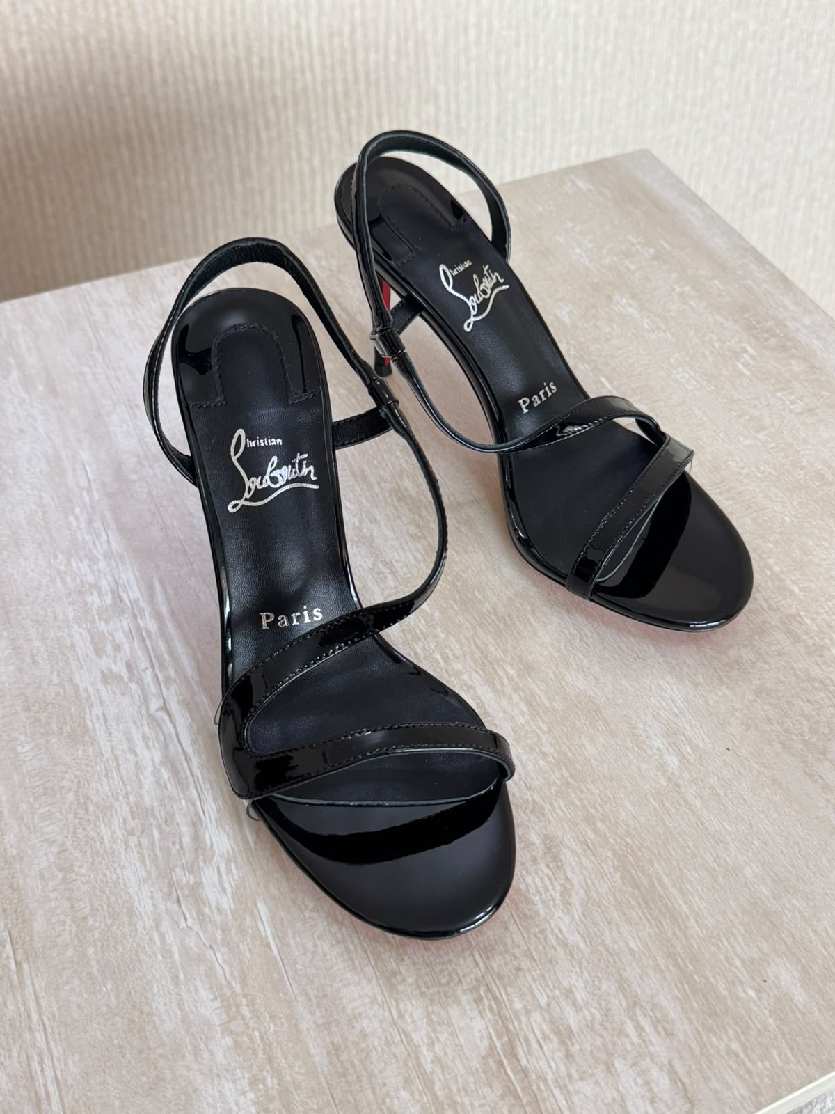 Christian Louboutin Rosa Z 80 Patent Leather Sandals