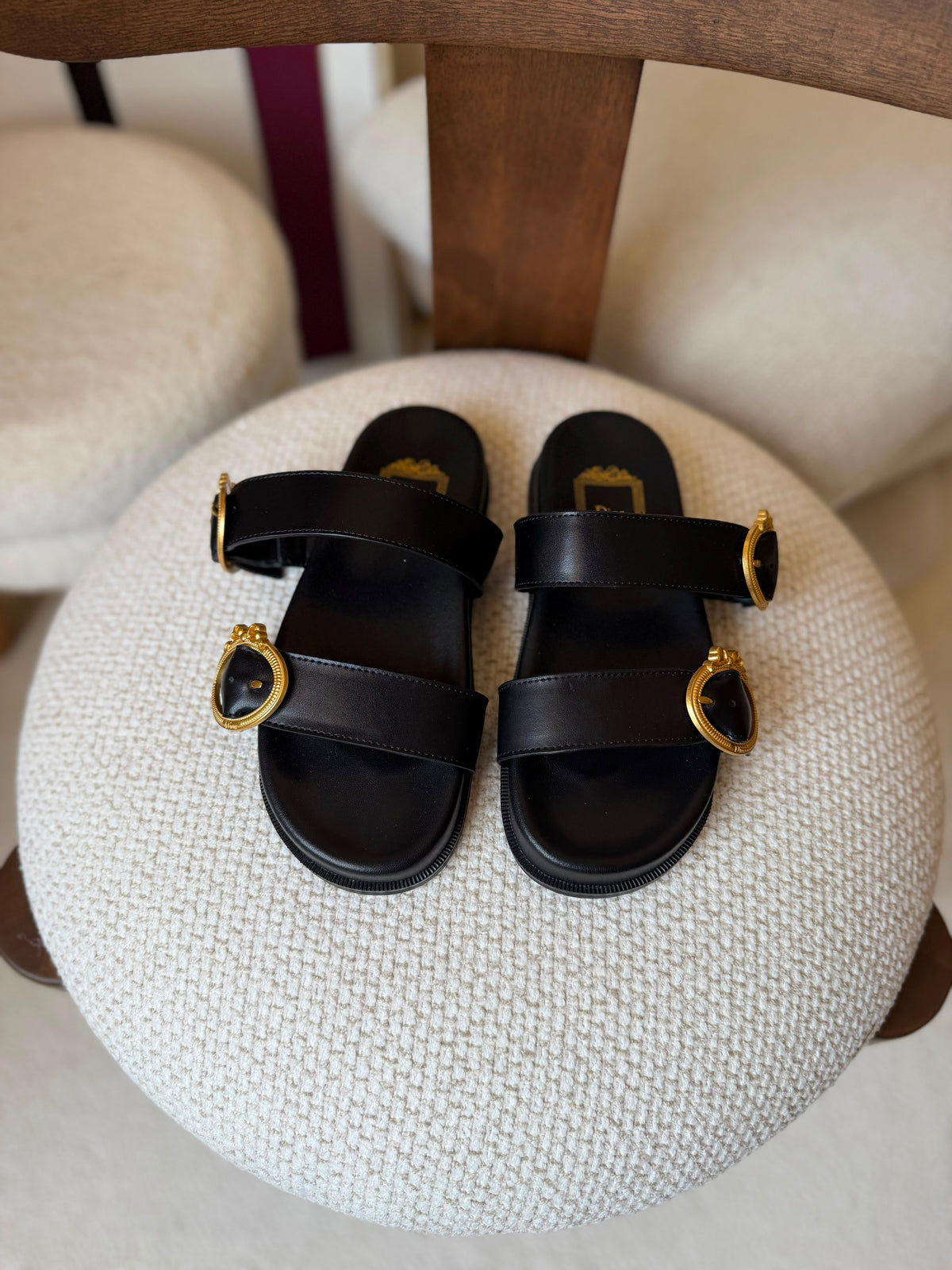Dior Médaillon Buckle Slides