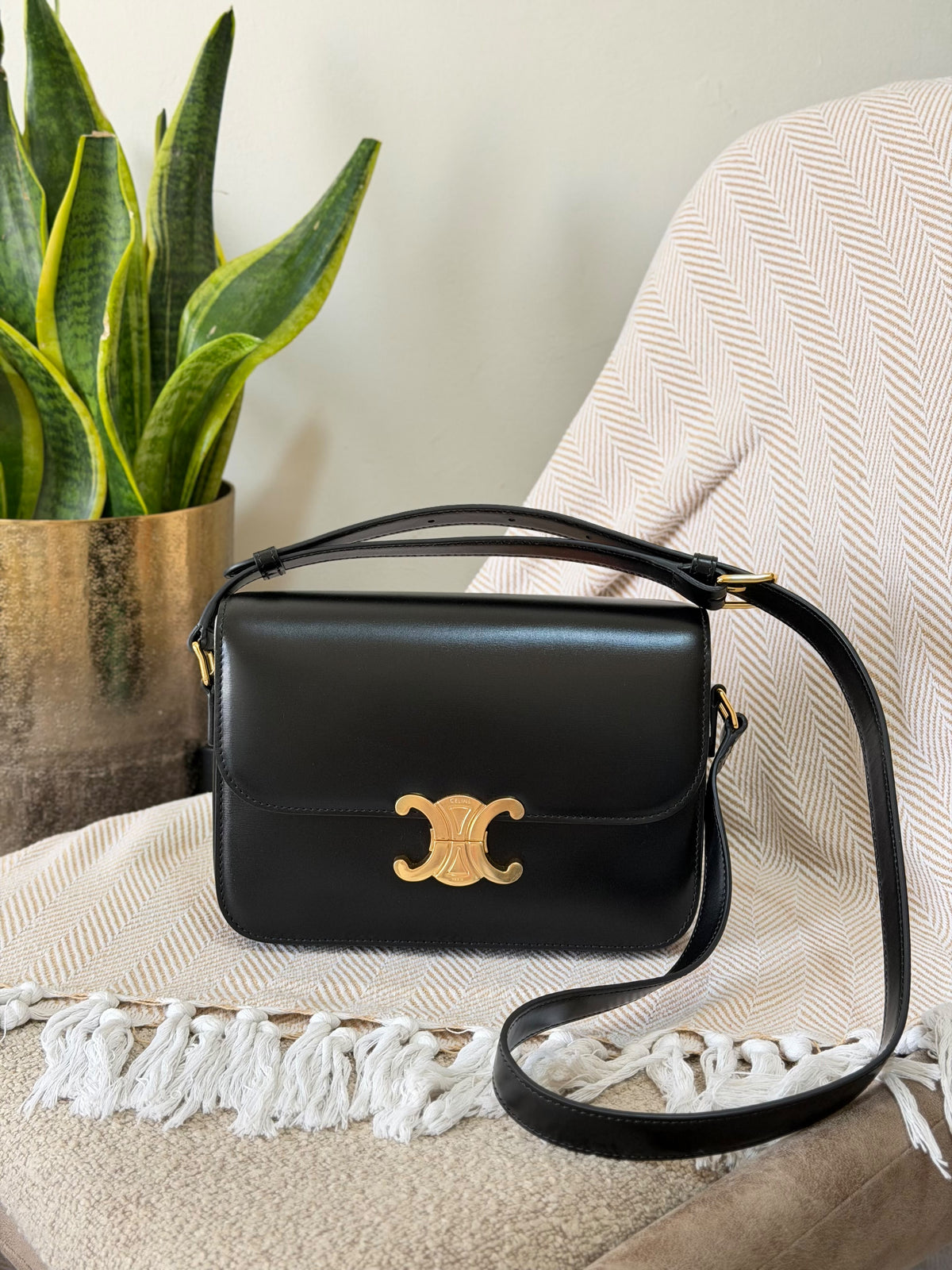 CELINE triomphe bag 22 CM