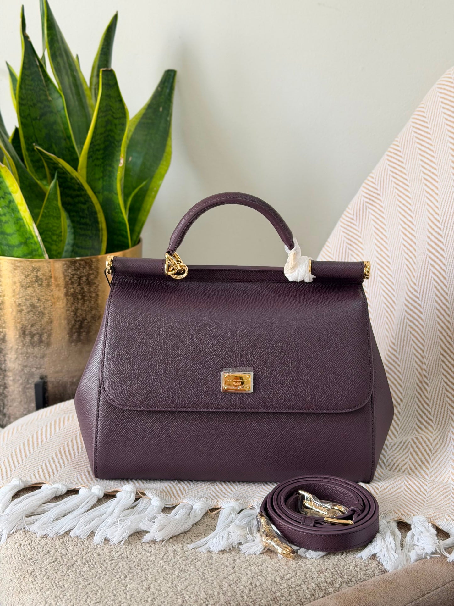 Dolce & Gabbana Dauphine Calfskin Sicily Bag 25 CM