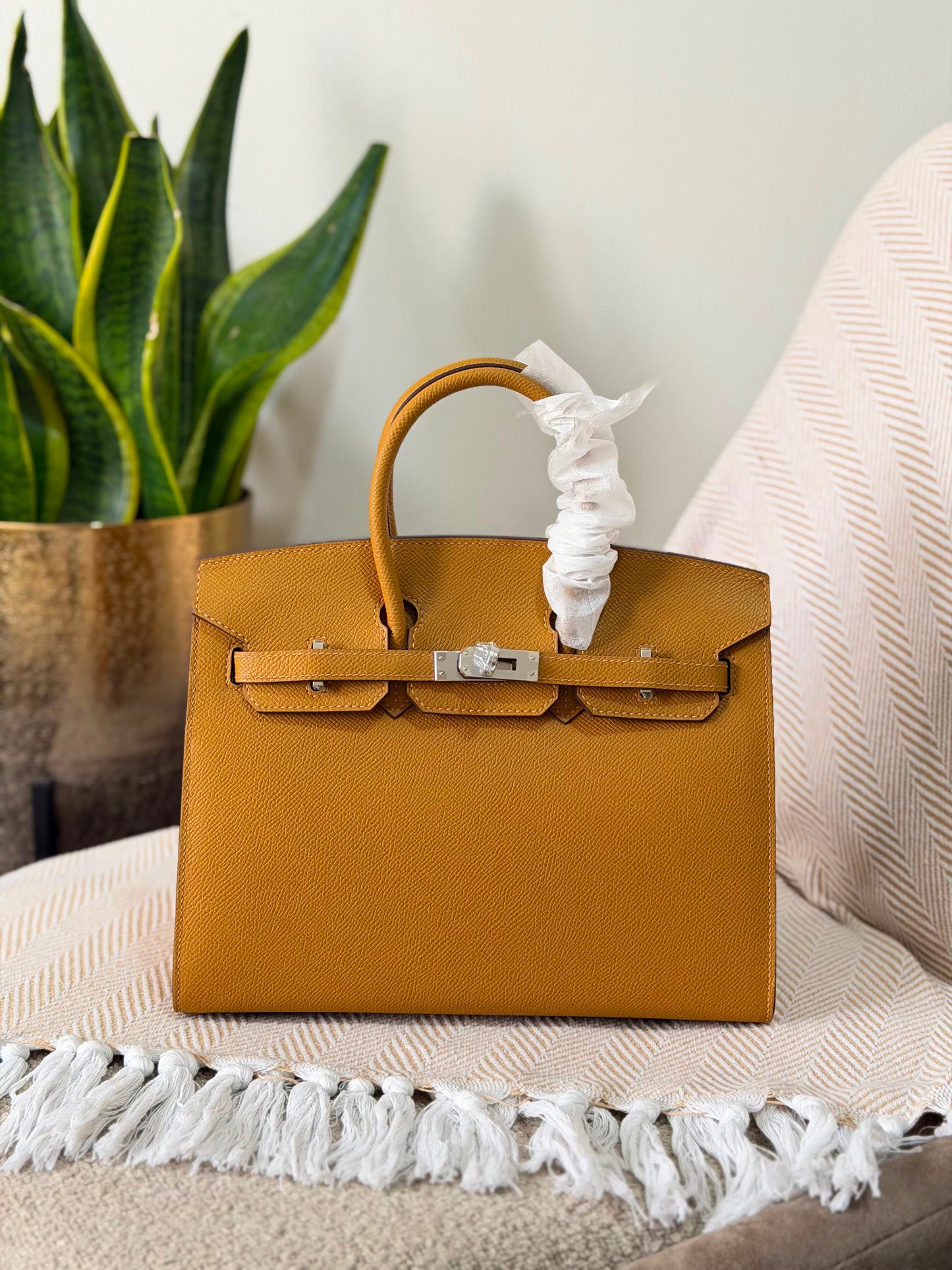 HERMES birkin 25 CM full handmade quality Epsom leather silver hardware