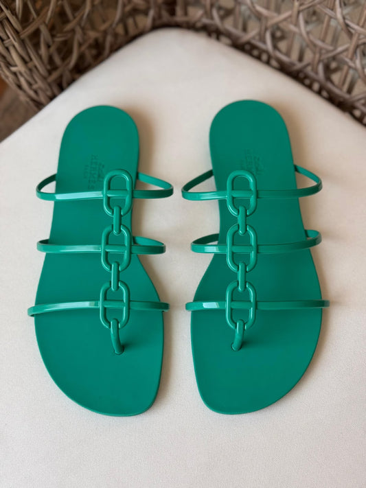 Hermès Aloha Chaine d'Ancre Jelly Sandals – Premium Waterproof Summer Slide Collection