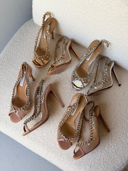 Aquazzura Temptation Crystal Sandals