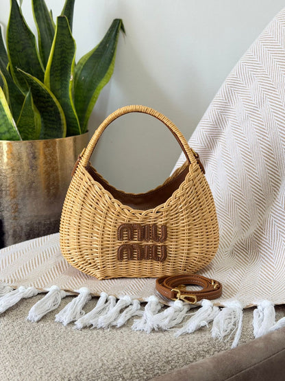 Miu Miu Wander wicker handbag 22CM