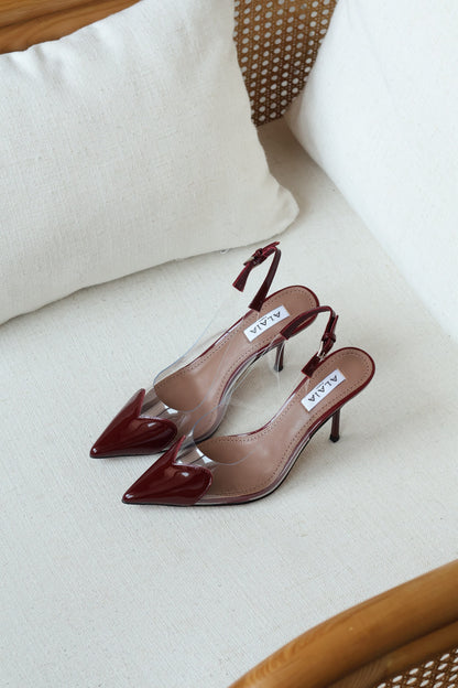 Alaïa Le Cœur slingback pumps
