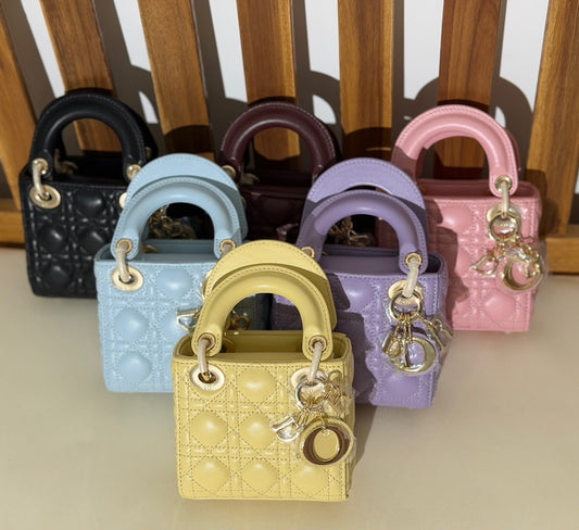 lambskin Christian Dior Lady Dior Micro Bag 12 CM