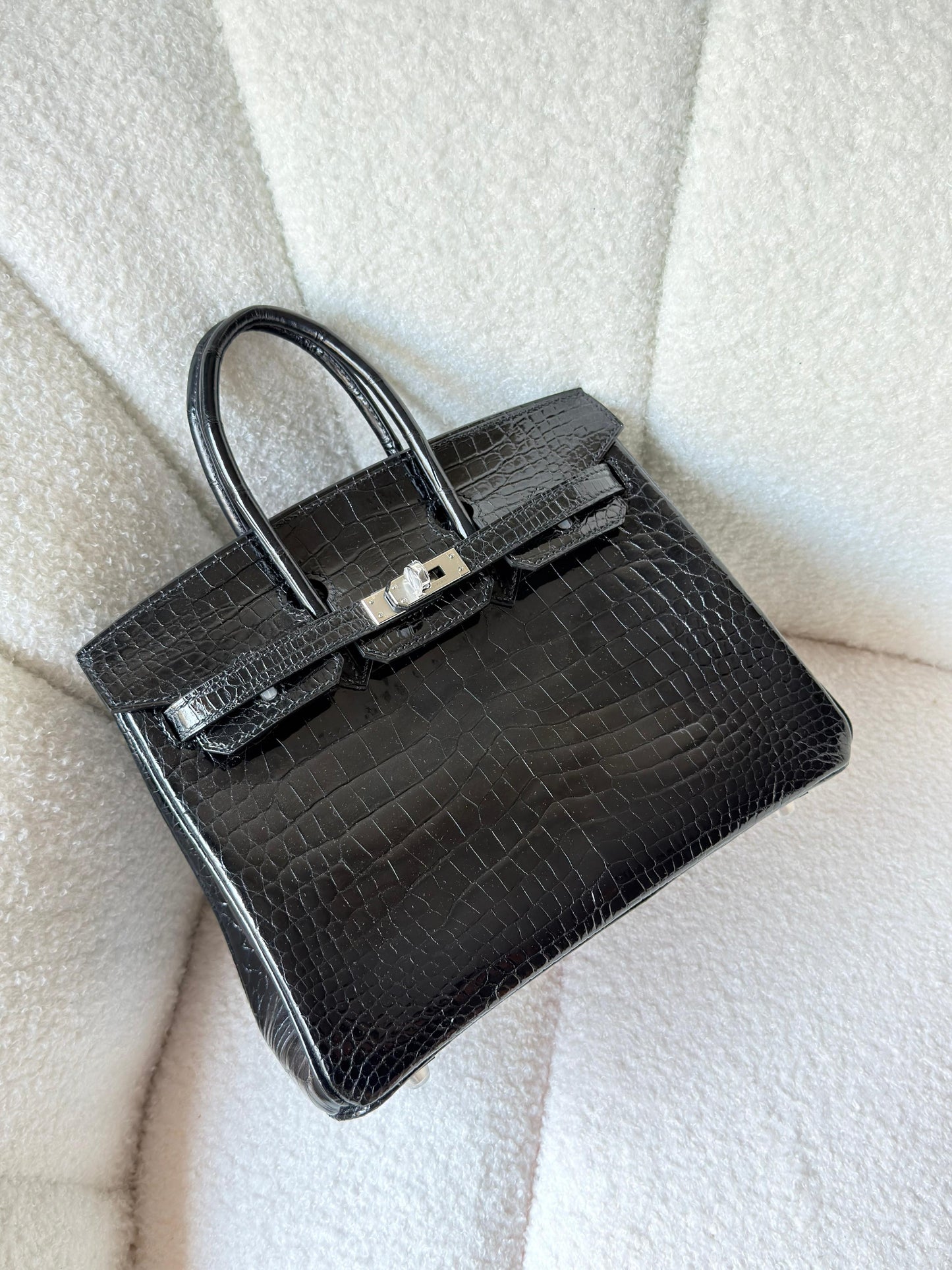 Birkin 25CM full handmade croc leather
