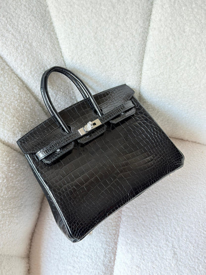 Birkin 25CM full handmade croc leather