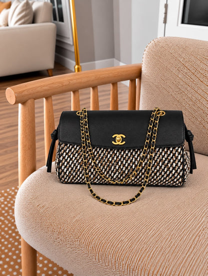 Chanel-branded chain baguette-style handbags