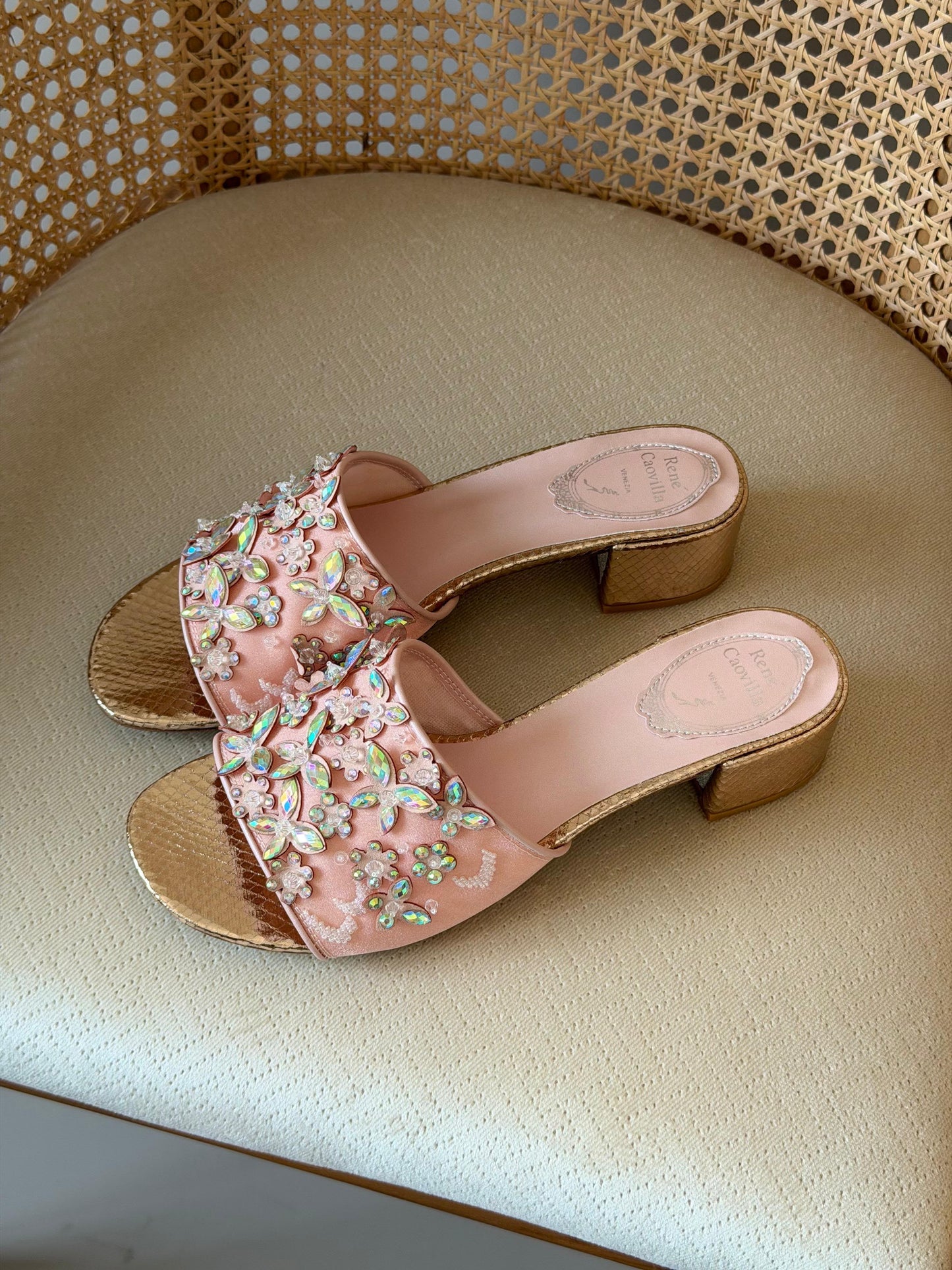 René Caovilla "Cinderella" sandals featuring