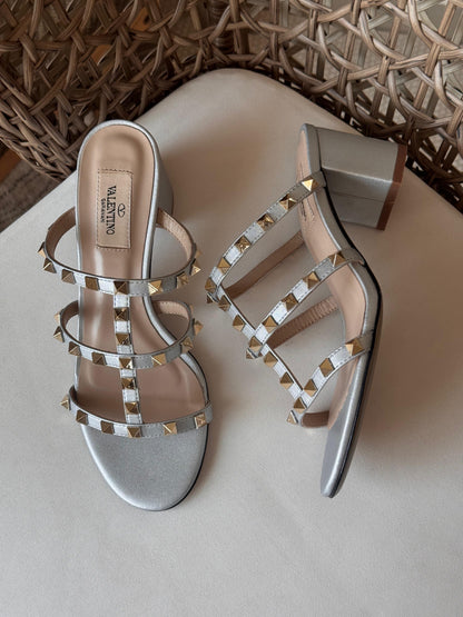 Valentino Garavani Rockstud block-heeled mules