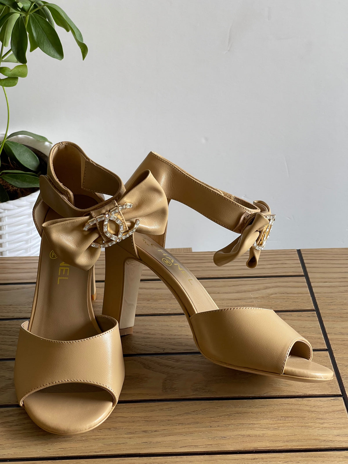 Chanel open-toe high-heeled sandals