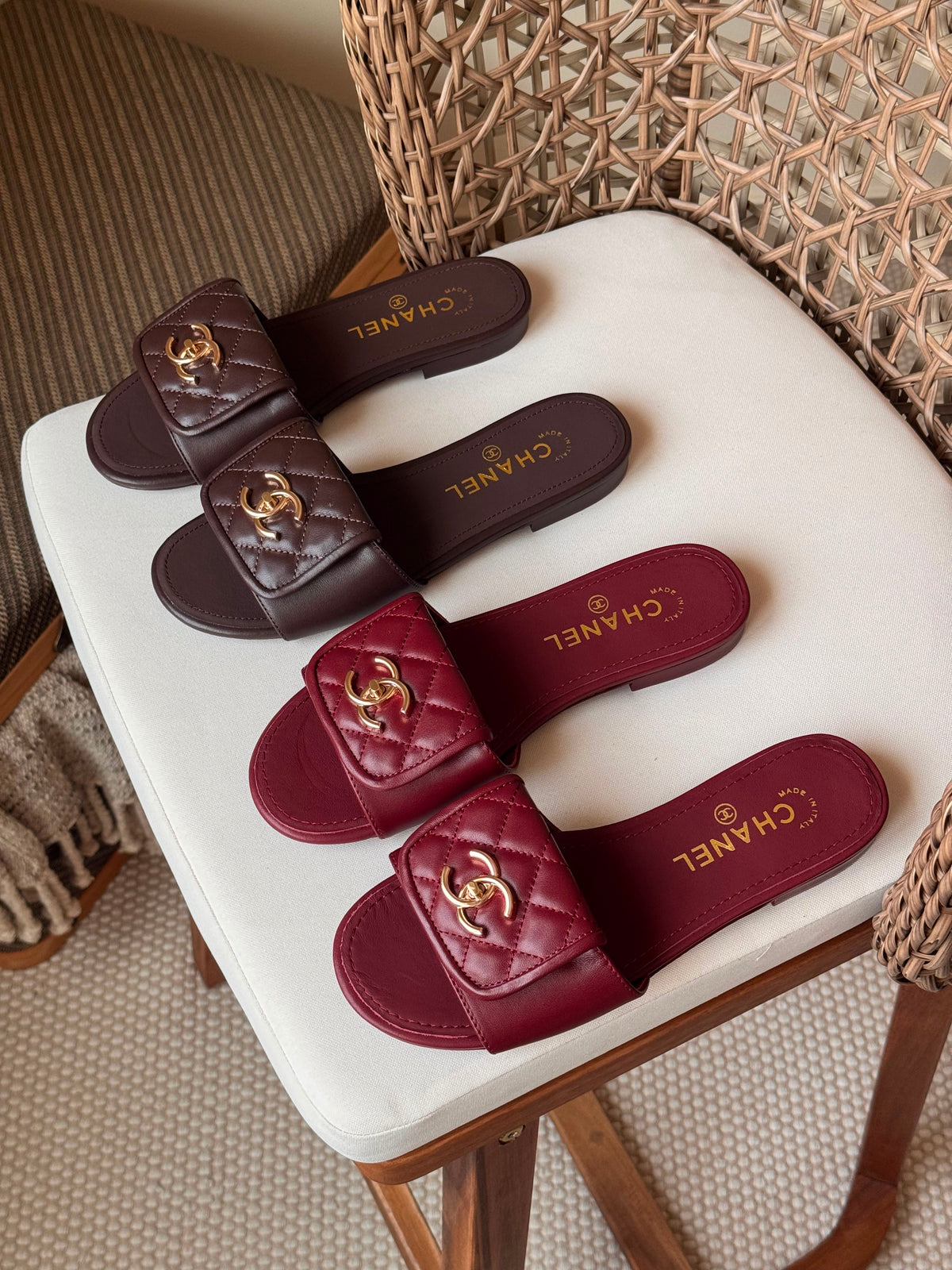 Chanel flap sandals