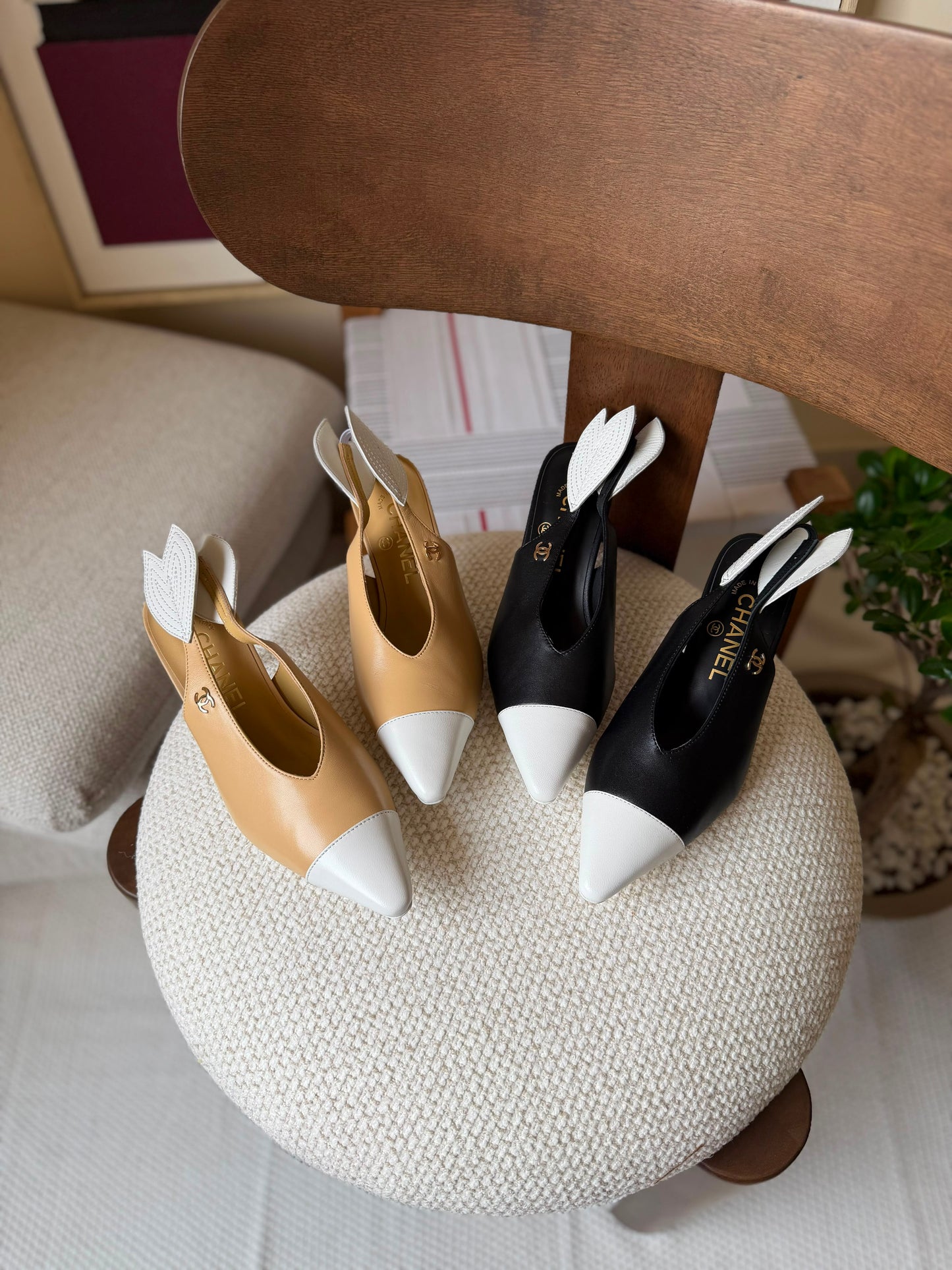 Chanel Lambskin Slingbacks