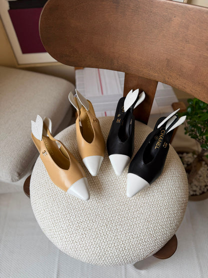 Chanel Lambskin Slingbacks