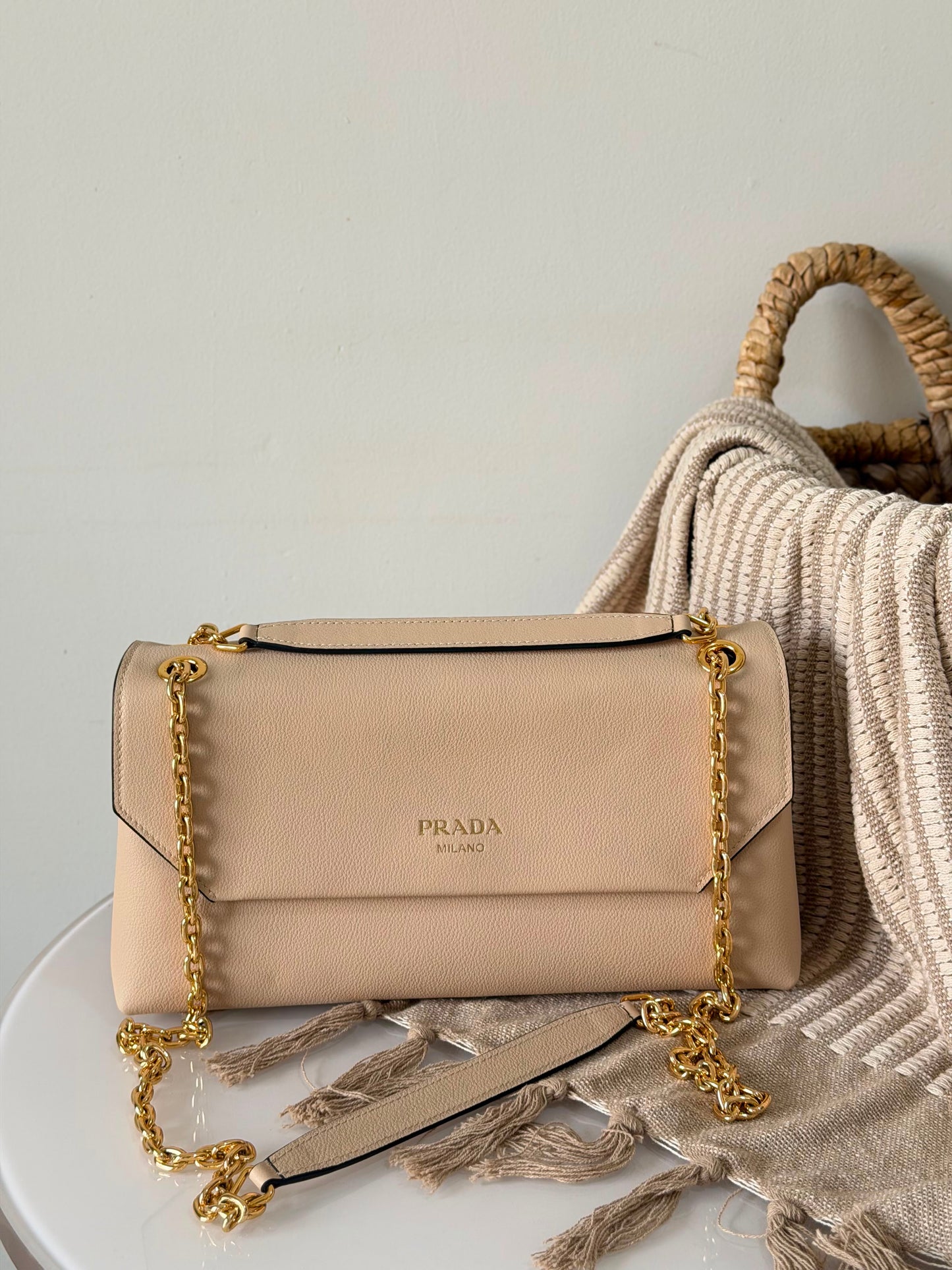 PRADA soft leather shoulder bag