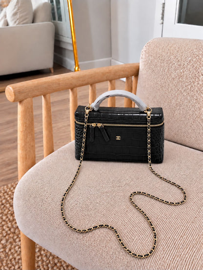 Chanel slim vanity crocodile