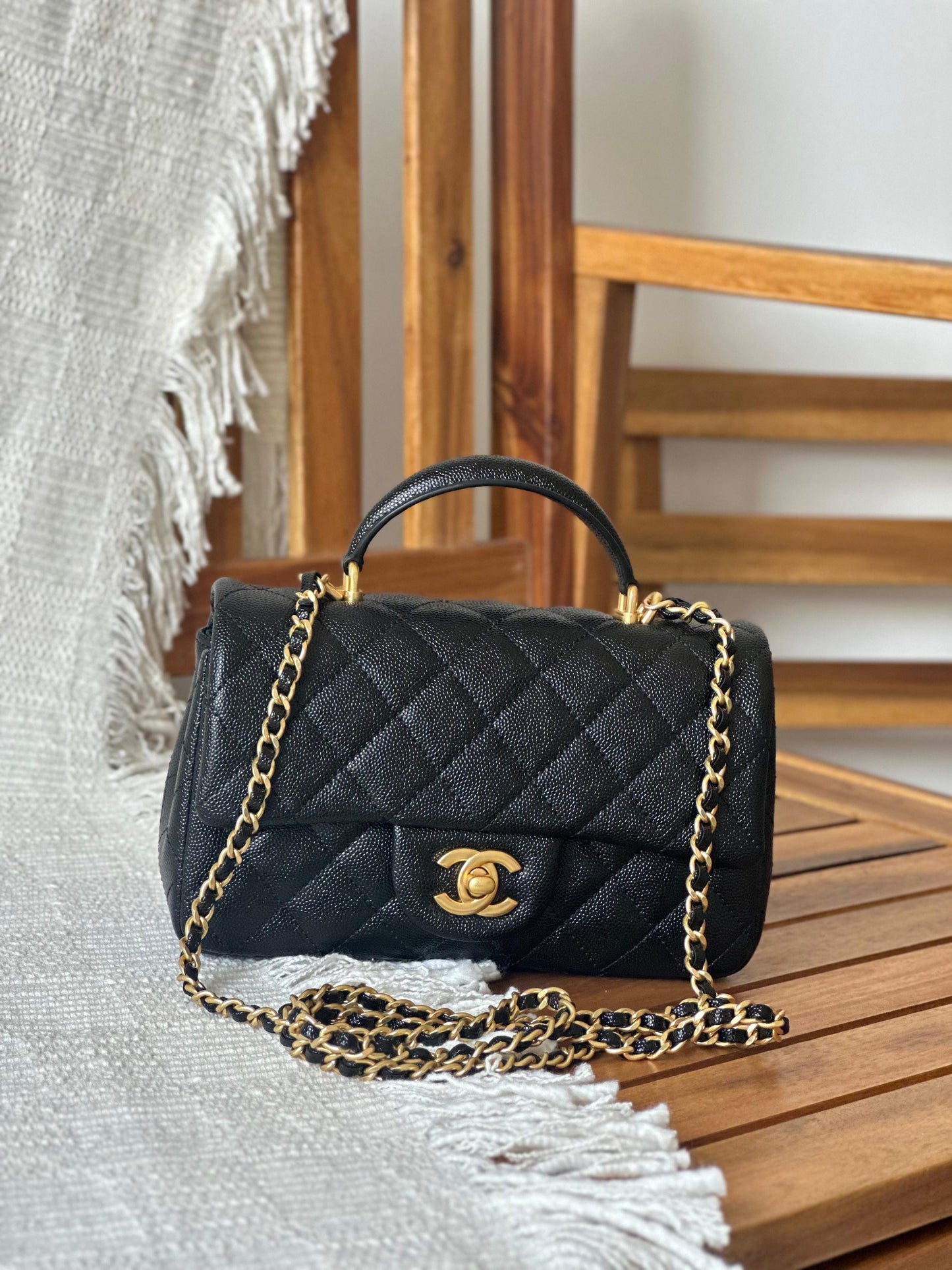 Chanel flap top handle