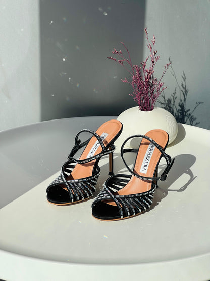 Aquazzura Hold Me Embellished Stiletto Sandals