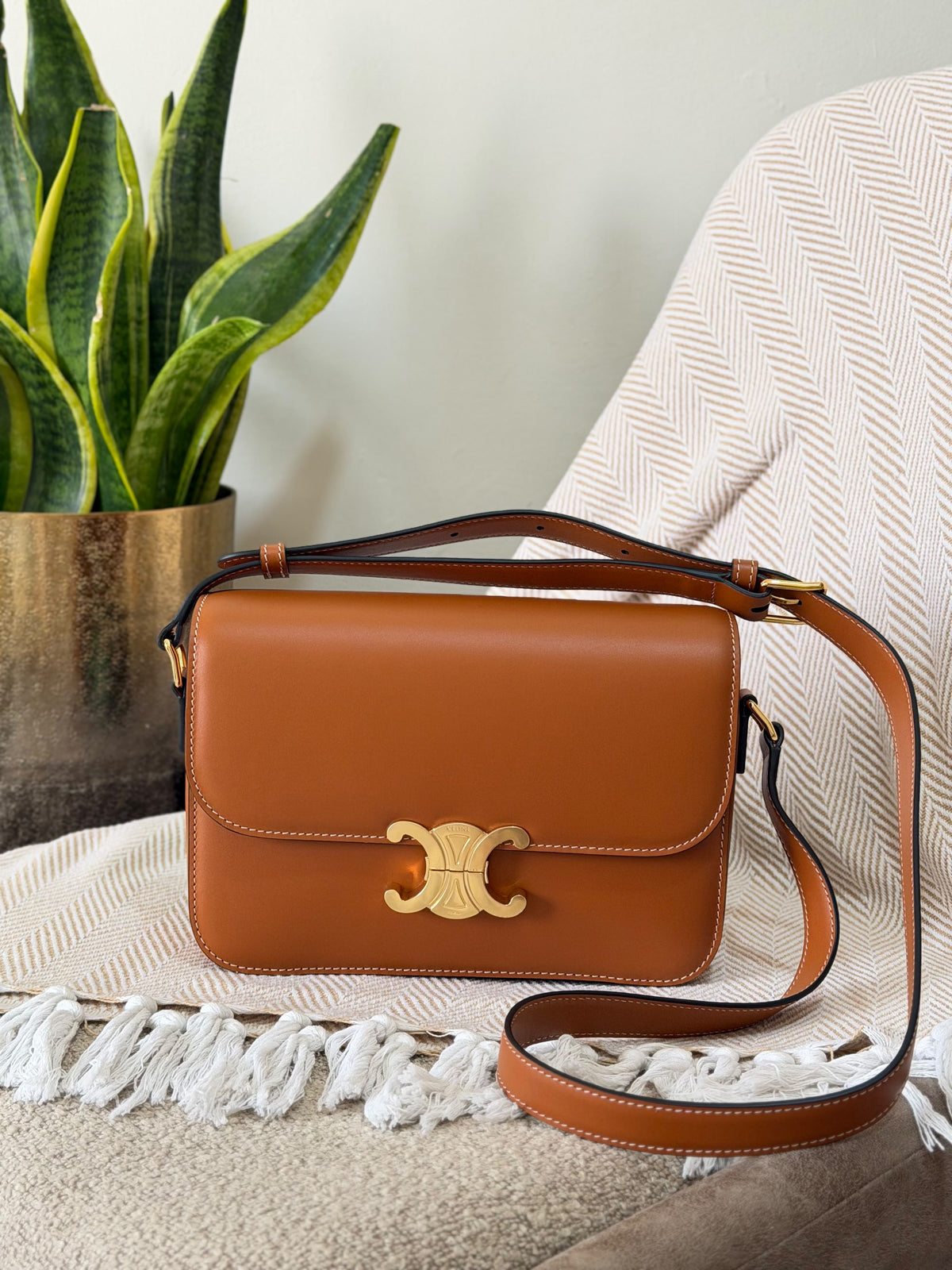 CELINE triomphe bag 22 CM