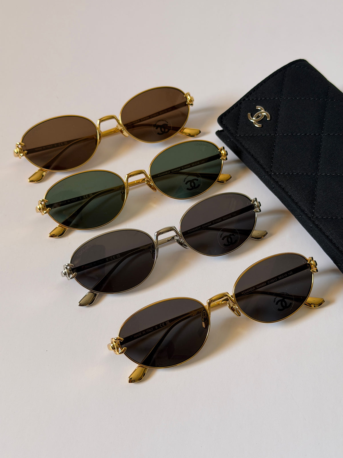 Chanel oval metal sunglasses
