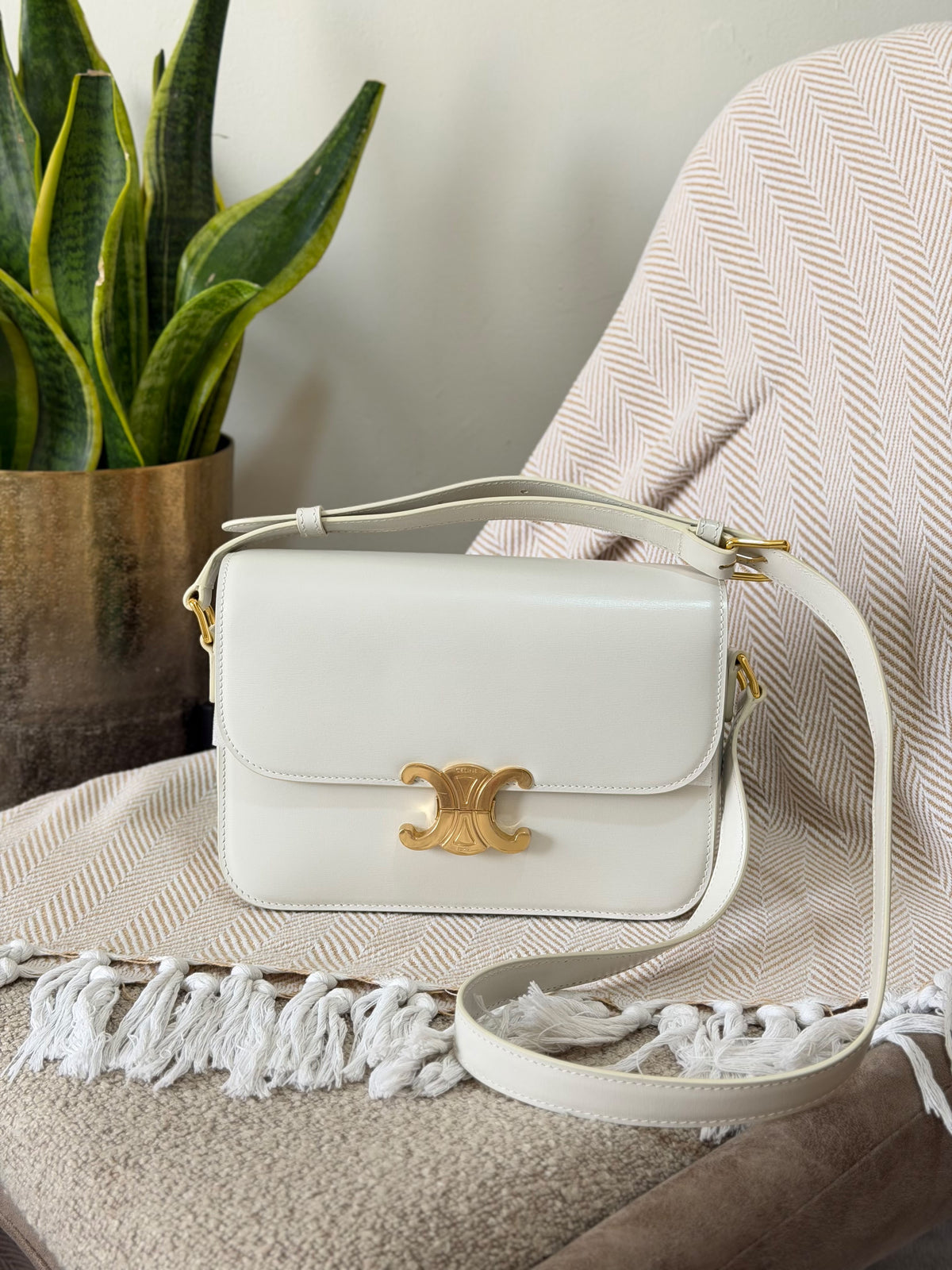 CELINE triomphe bag 22 CM
