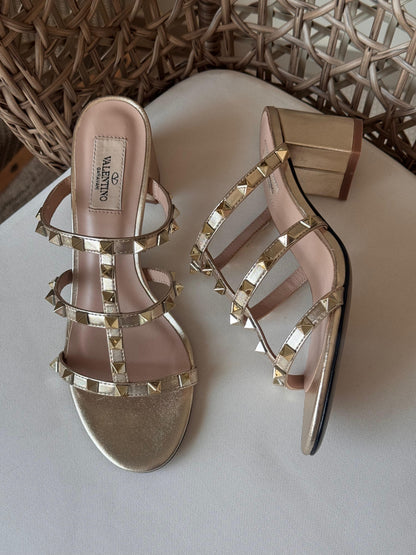 Valentino Garavani Rockstud block-heeled mules
