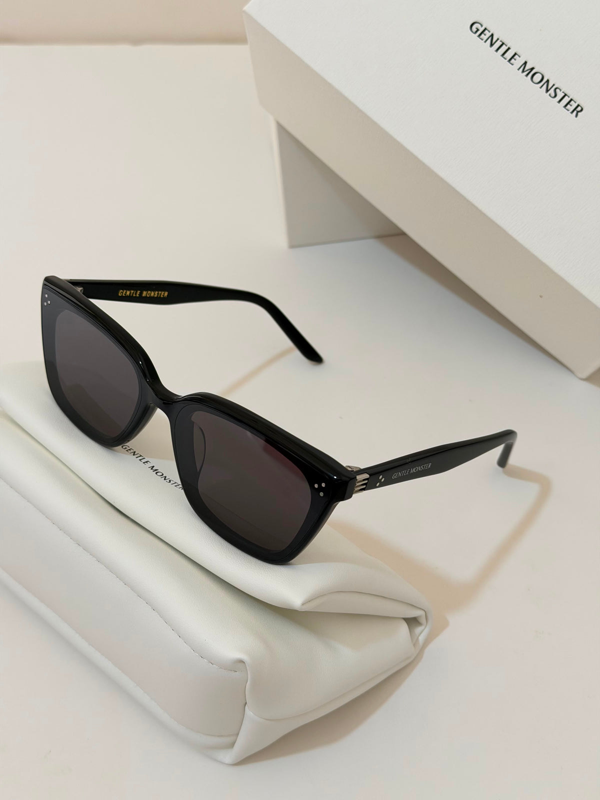 Gentle Monster grey square acetate sunglasses