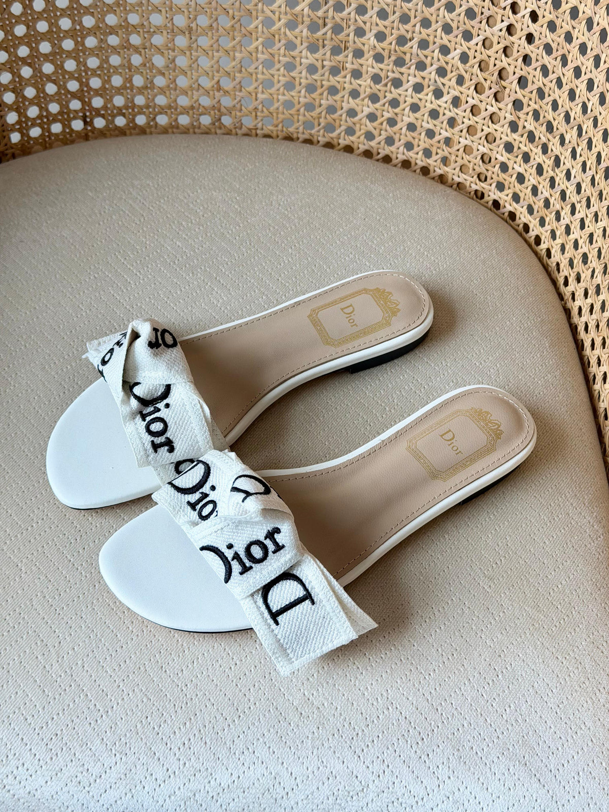 Dior flat slide sandals