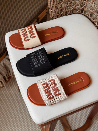 Miu Miu slide sandals