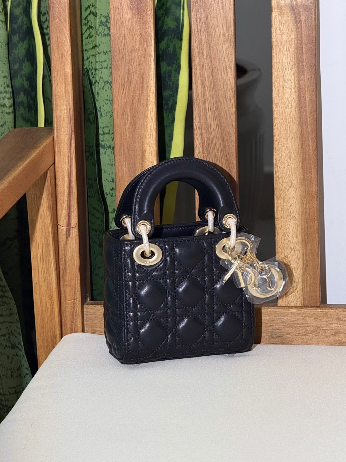 lambskin Christian Dior Lady Dior Micro Bag 12 CM