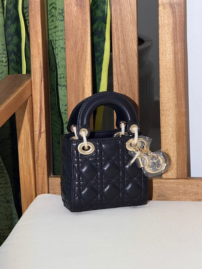 lambskin Christian Dior Lady Dior Micro Bag 12 CM