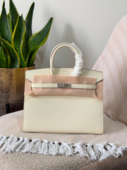 HERMES birkin 25 CM full handmade quality Epsom leather silver hardware