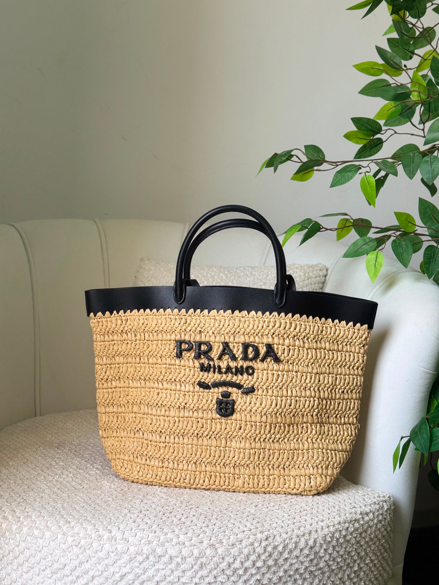 Available Prada beach tote