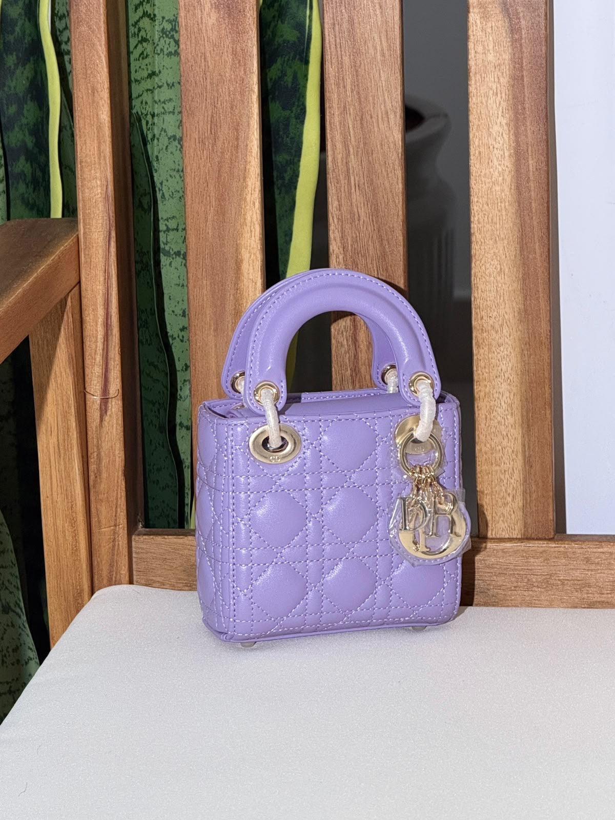 lambskin Christian Dior Lady Dior Micro Bag 12 CM