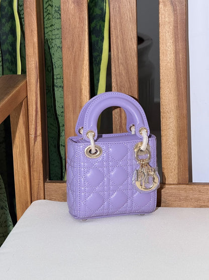 lambskin Christian Dior Lady Dior Micro Bag 12 CM