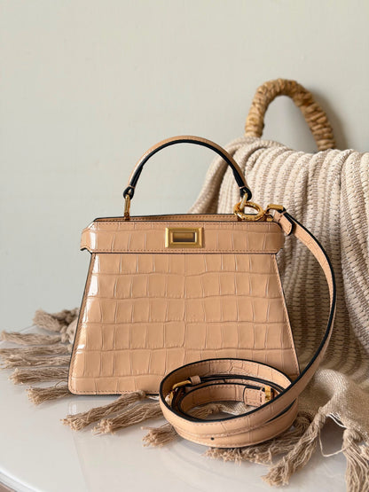FENDI peekaboo i seeU croc leather