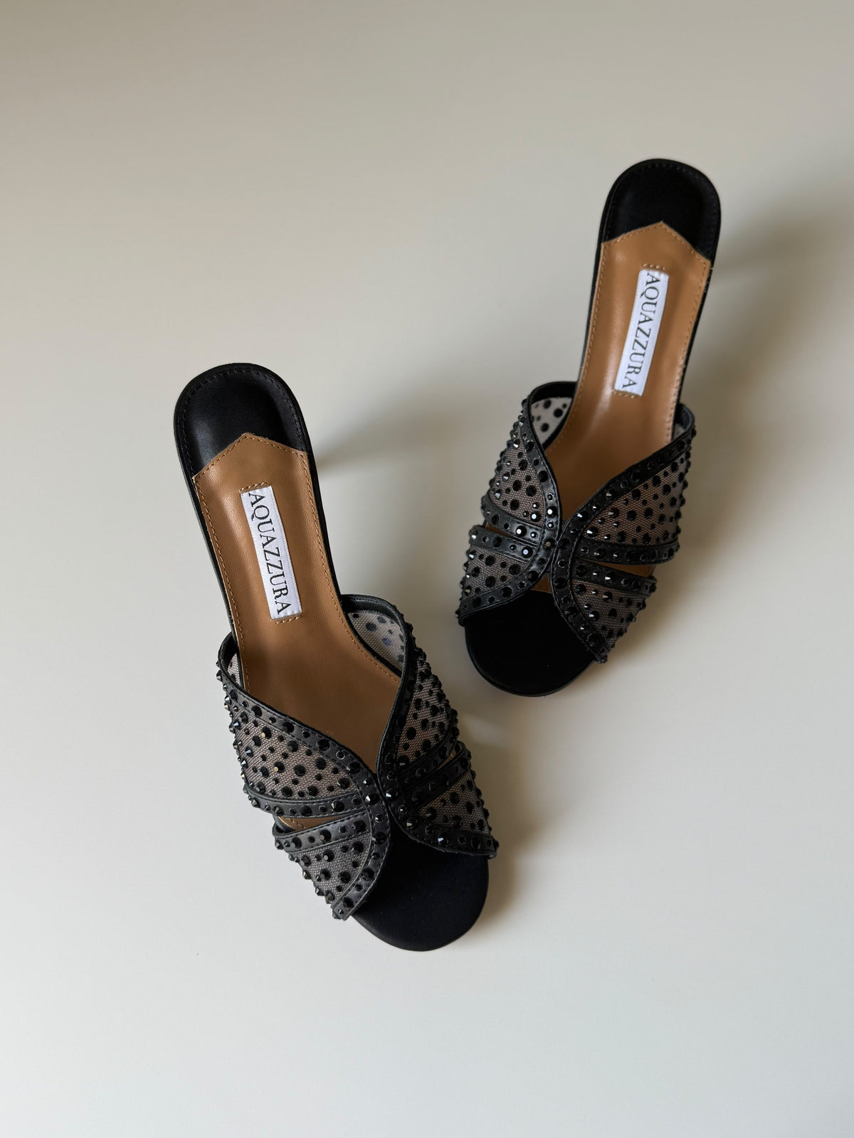 Aquazzura Crystal Lover Mules