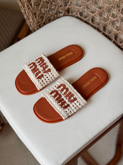 Miu Miu slide sandals