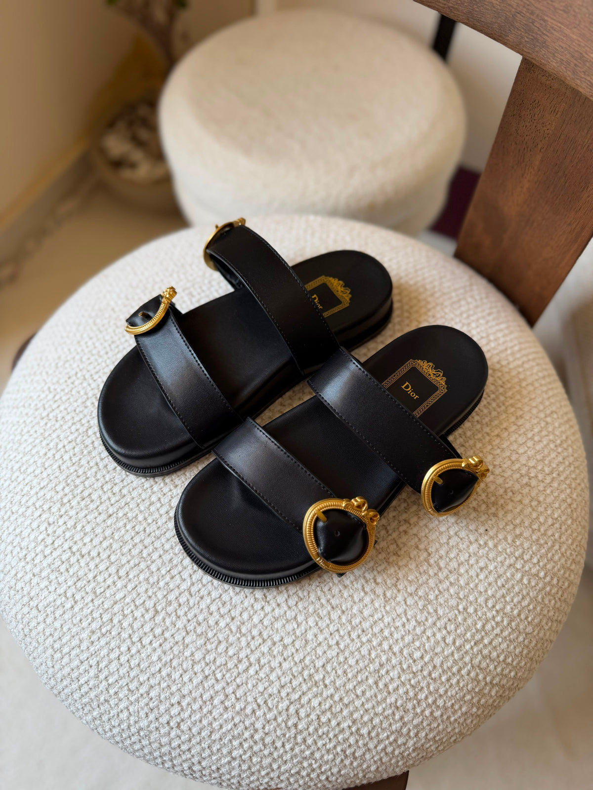 Dior Médaillon Buckle Slides