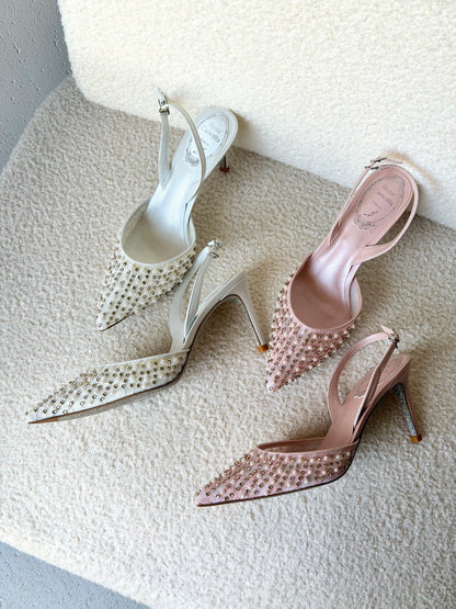 René Caovilla Aretha slingback pumps