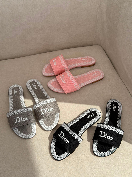 Dior Dentelle Slide sandals