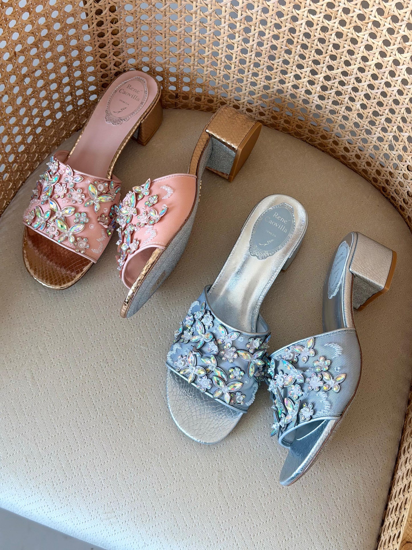 René Caovilla "Cinderella" sandals featuring