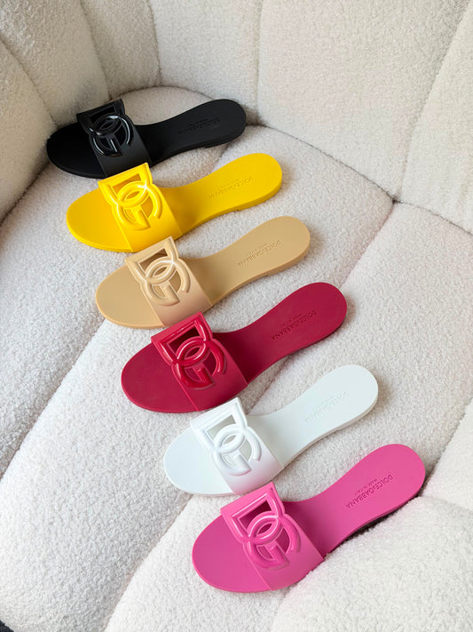 Dolce & Gabbana DG logo rubber slides