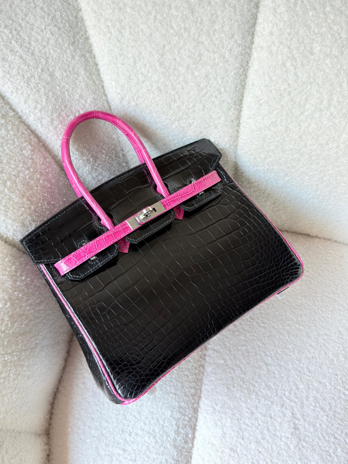 Birkin 25CM full handmade croc leather
