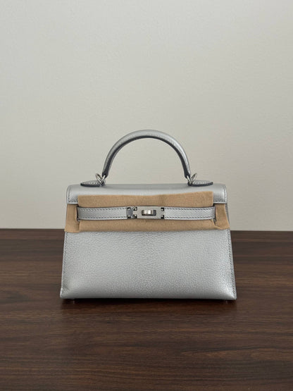 HERMES MINI KELLY CHEVRE CHAMKILIGHT GHW (K:2025)