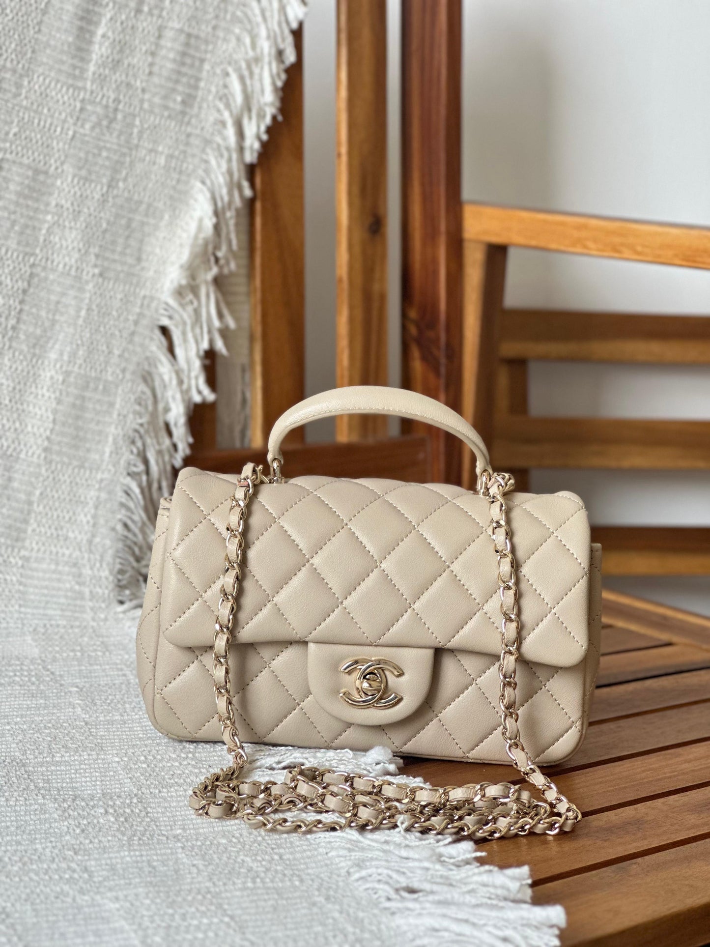 Chanel flap top handle
