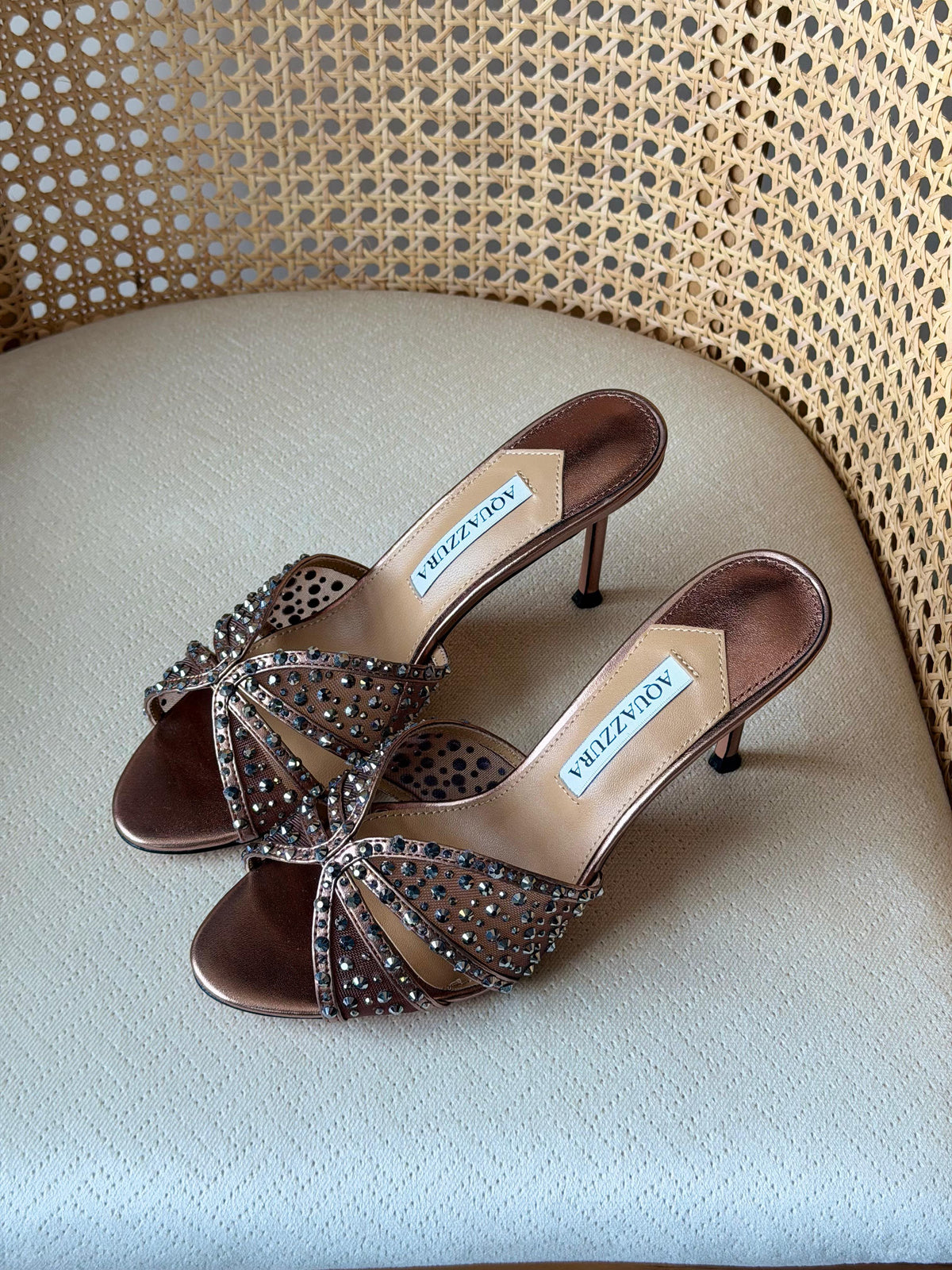 Aquazzura Crystal Lover mules