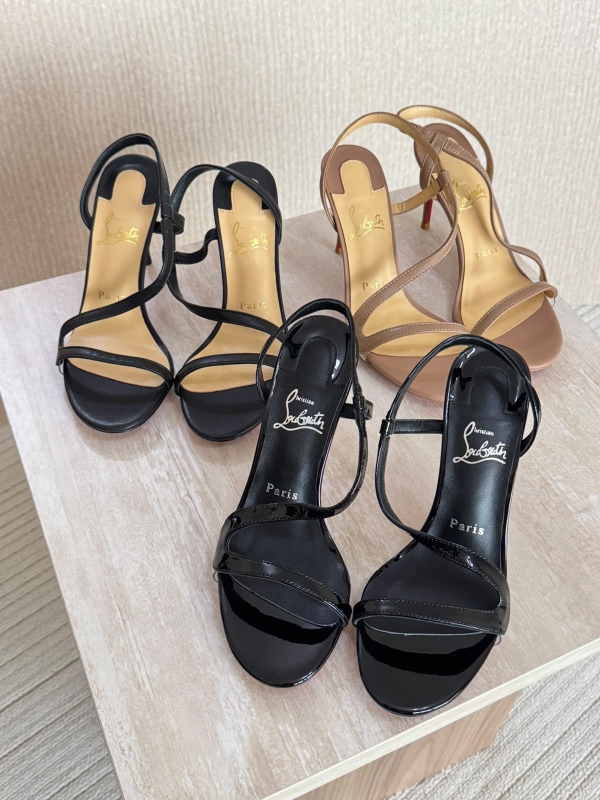 Christian Louboutin Rosa Z 80 Patent Leather Sandals
